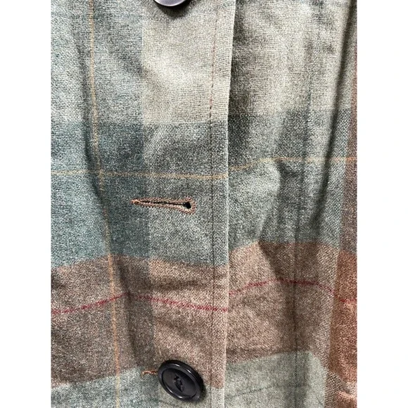 Pendleton Heritage Limited Edition Wool Shacket Shirt Jacket M Green Brown Plaid - Picture 8 of 10